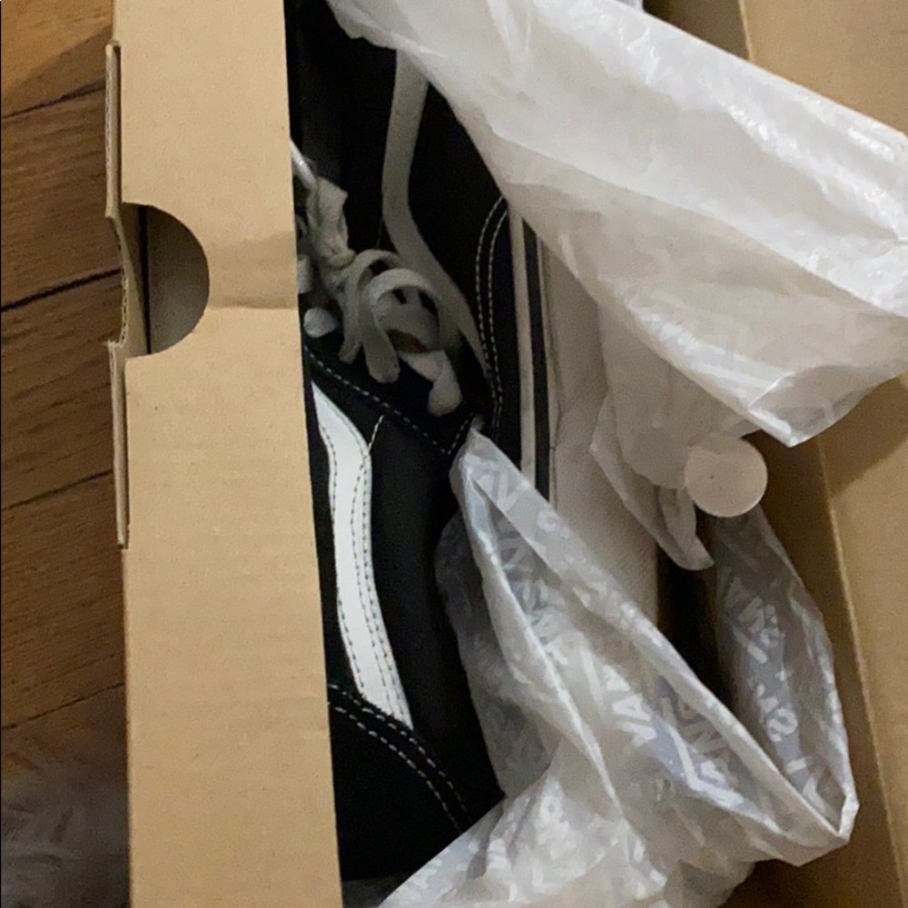 Black and white Vans